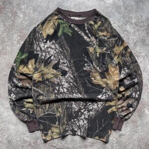 Vintage Redhead Realtree Camo Longsleeve Pocket T-Shirt Mens Small